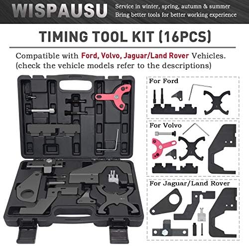 Kit de ferramenta de tempo do motor Wispausu compatível com Volvo Ford 1.5 1.6 2.0 Jaguar Land