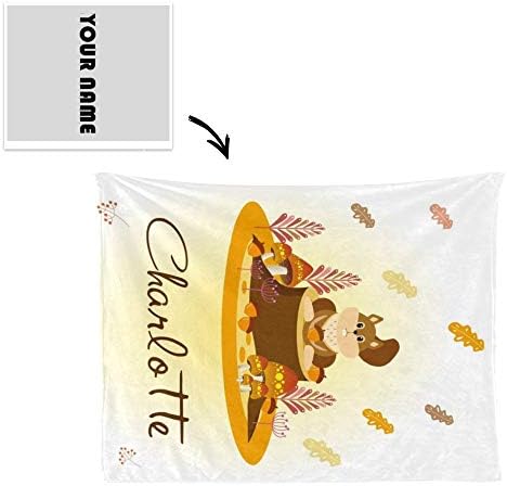 Cobertor de crianças personalizadas e-shine, cobertor de garoto personalizado com nome de bebê,