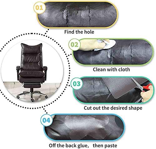 Pat de reparo de couro PU, kit de reparo de couro de remendo de sofá auto-adesivo para sofás, móveis, assentos