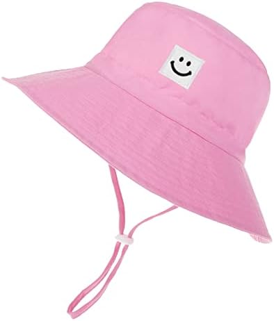 Baby Sun Hat Hat Smiley Face Hat Hat Costa UPF 50+ Sun Protetive Bucket Hat Baby Girl Girl Summer