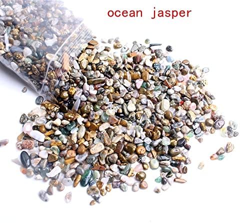 Ertiujg husong312 100g/200g/500g Oceano natural Jasper Cascalho de cristal CHIPS MACADAM E CASCO
