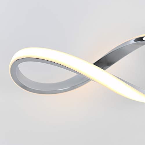 Artika Swirl 27W liderou a luminária de vaidade moderna, acabamento cromo ideal para iluminação de banheiro,