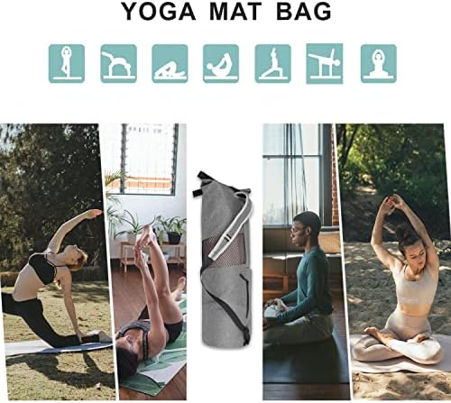 Explore o Land Oxford Yoga Mat Storage Sagão com janela respirável e bolso grande para até 1/2 1/4 de polegada