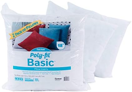 Fairfield Poly-fil-Fil Basic Insert para decoração e travesseiros, 2 contagens