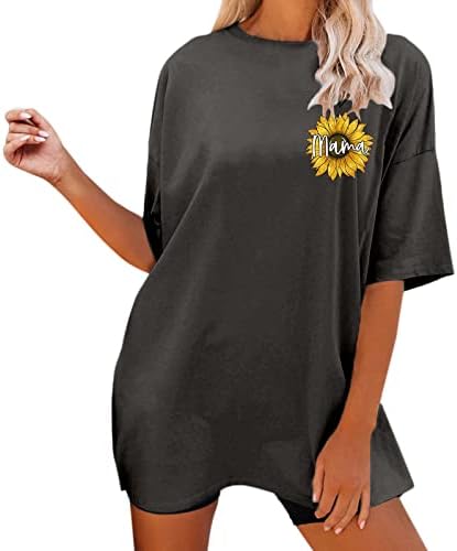 Camiseta casual para mulheres feminino primavera verão impressa manga curta o pescoço de tamanho grande camiseta