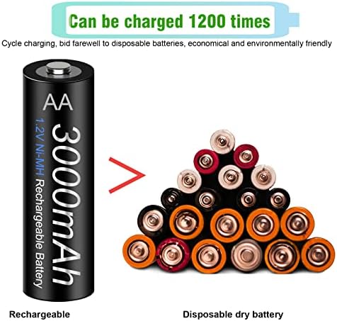 Palowextra 16 pacotes 1.2V aa 3000mAh recarregável Batteriesh High Capacidade NIMH baixa descarga