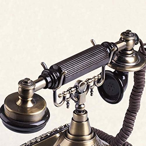 Telefone xjjzs - retro vintage estilo antigo botão de discagem rotativa mesa telefone telefone em casa decoração