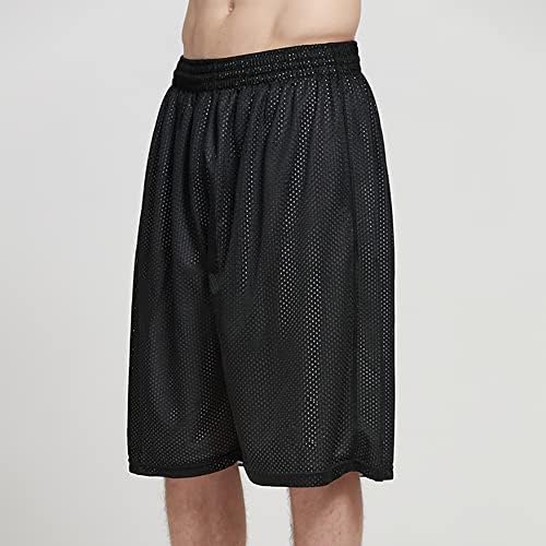 Toptie reversível shorts de basquete masculino de malha longa de 7 masculino shorts de dupla face S-2xl