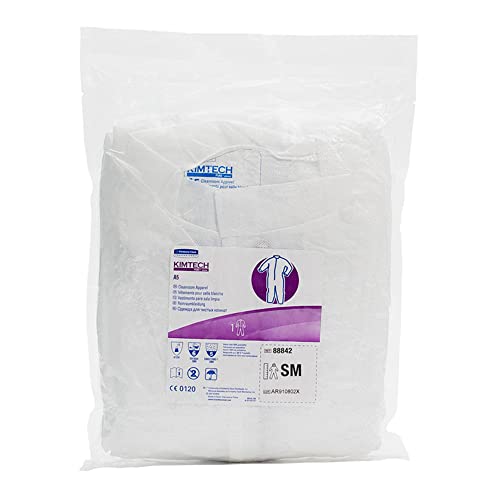 Kimberly-Clark 88847 White Kimtech Pure A5 Limpo Clean Sala CoverAll, 3x-Large