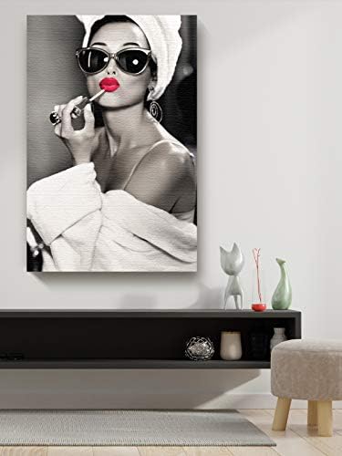 Audrey Hepburn Canvas Wall Art for Home Decor The Picture Print On Canvas Lips Lips Fo Cute Hepburn Art