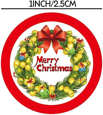 Pacote adesivos de Natal Decorações de etiquetações Presente 1 rolo 500 adesivos Personalidade Decorações