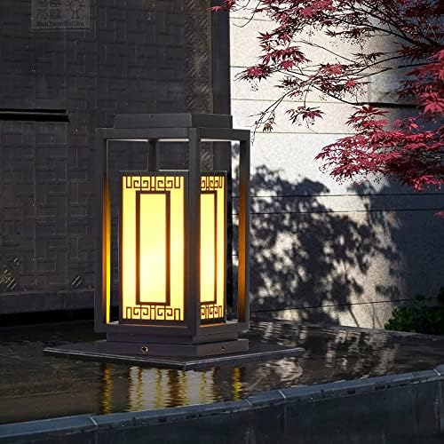 Tiffydance Luz moderna do pilar, lanterna postal ao ar livre, luz da coluna do píer de montagem, acabamento preto