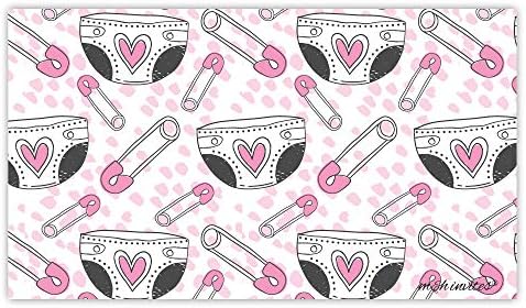 50 bilhetes de fraldas rosa fofos - bilhetes de sorteio de fraldas - jogo de chá de bebê de menina