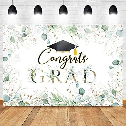 Mocsicka Greenery Graduação cenário parabéns Class de pós -graduação de 2023 Faculdade de pós -graduação