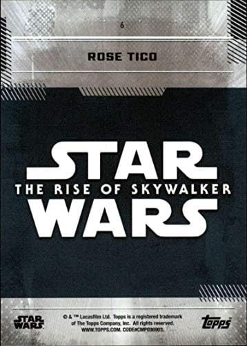 2019 Topps Star Wars The Rise of Skywalker Série Um 6 Rose Tico Tico Card