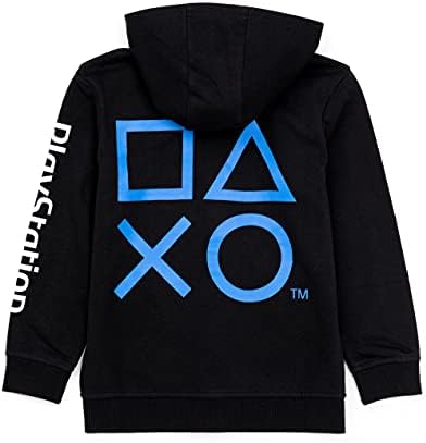 PlayStation Kids Hoodie Zip Up Boys Games Logo Black Jumper Jacket