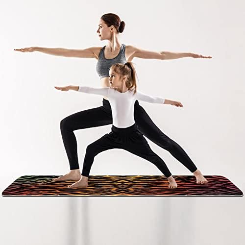 Todo o objetivo de Yoga Mat Exercício e Treino para ioga, abacaxi roxo de folhas tropicais