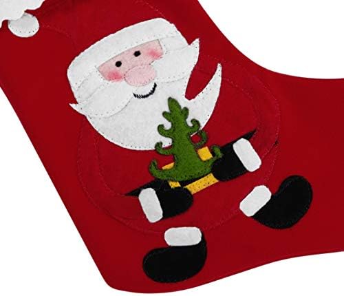 Toyvian 6pcs meias de Natal personalizadas meias de férias de Natal Red Sacos pendurados de Natal para