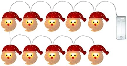 Qtxmgt Natal Papai Noel Claus Luzes de fio de cobre Decoração para casa Strings de luz de luz de Natal