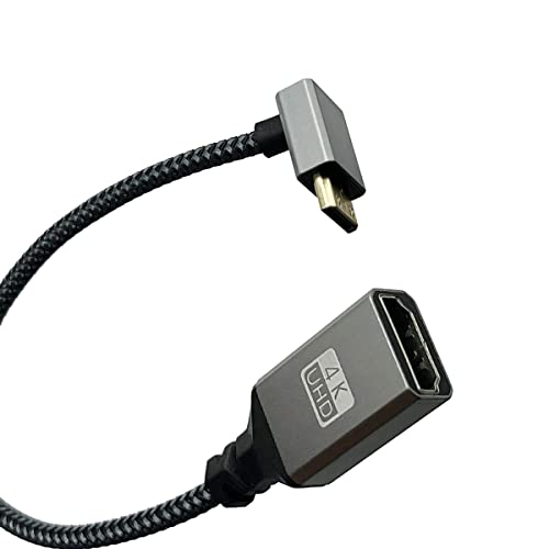 Seadream 4K Mini HDMI para HDMI Adaptador Cabo Mini HDMI Male para HDMI 2.0 Nylon fêmea Suporte ao