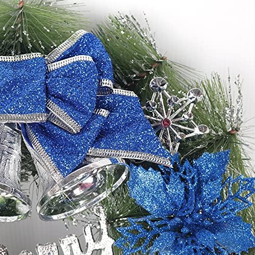 12 polegadas 4 Styles Christmas Pine Wreaths Grinalh Spruce With Decorações mistas para as decorações