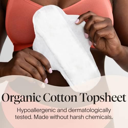 Cora orgânica algodão durante a noite almofadas de absorção + pacote de bálsamo vulva