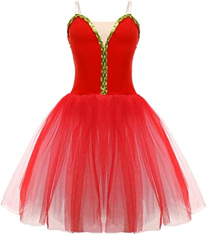 Flugardas do balé para mulheres dança Tutu Dress Dress Full Skirted Dress Ballerina Trajes for