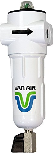 Van Air Systems F200-0015-1/4-C-MD-PD6A-C Série F200 Filtro de ar comprimido, remove óleo, água e