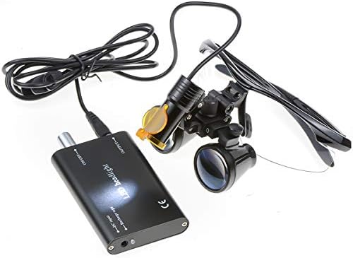 AlkitA 3,5x420mm Loupe binocular 5W Loupos de clipe de farol com filtro para lupa preta dy-007