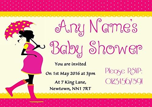 O card zoo rosa polkadot personalizado convites para chá de bebê