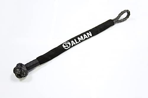 Salman 12mm de manilha macia sintética Uhmwpe corda com manga de proteção preta para o caminhão SUV