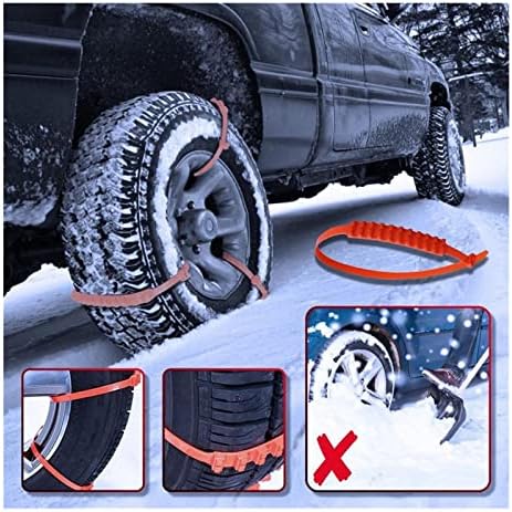 QBomb 10pcs anti-neve para carro, pneus portáteis tração cinturão de corrente anti-esquisitos universa