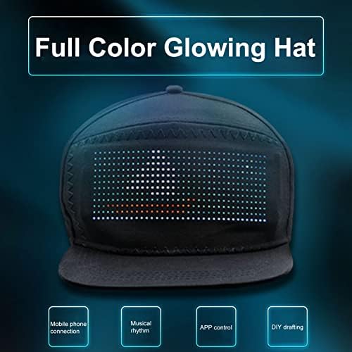 Chapéu de festa brilhante Altsuceser, chapéus de LED, tampas de LED exibem mensagem multi idiomas