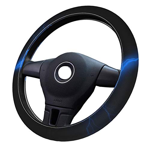 Trovão Lightning Bolt Storm Carbon Fiber Wheel 3D Adesivo interno do botão da roda decorativa acabamento
