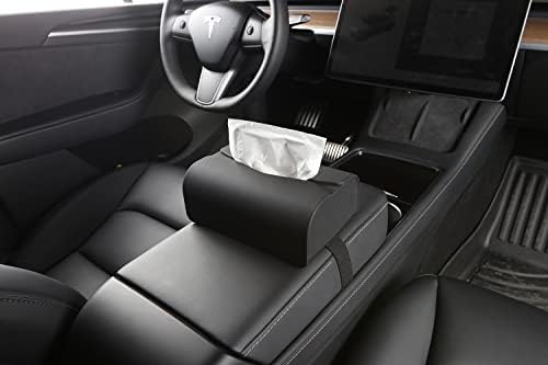 Thinsgo Tesla Modelo 3 Modelo S Modelo X Box de tecidos de lenço de lenço de silicone titular