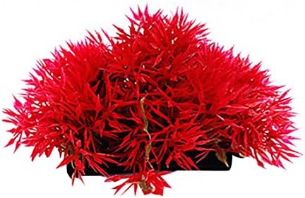 Petphindu cores brilhantes simulação água grama flor tanque de peixe pequena grama pequena com base em plantas