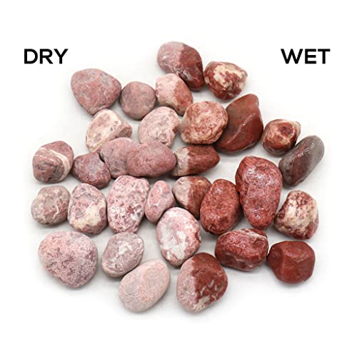 Pebbles vermelhos a granel ½ ” - 1” polegada, 30 lb. de seixos vermelhos não polidos naturais para