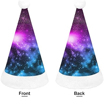 Chapéu colorido de galáxia de Natal macio Papinho de capital Função engraçada para a festa festiva do ano