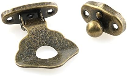 HJGARDEN 4PCS Latch de estilo vintage Caixa de madeira Hasp Antique Bronze Jewelry Caixa de madeira Cadeir