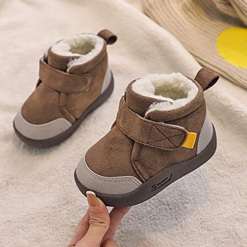 Sapatos para bebês botas de criança sapatos de criança macia para criança, além de veludo de espessura