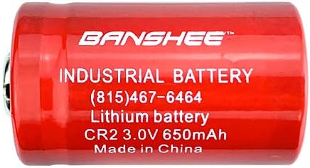 Substituição de Banshee para Streamlight 69223 CR2 650mAh 3V Bateria de lítio - 2 pacote