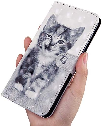 Isadenser Compatível com Samsung Galaxy A12 5G Caso 3D Design de animais com suporte de caça -níqueis de cartão