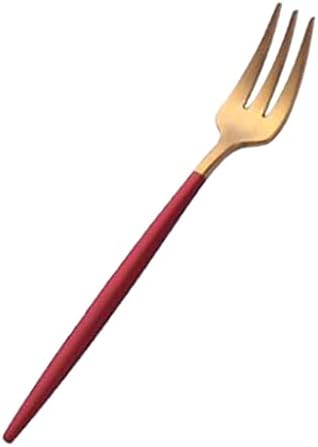 Fork de sobremesas Baoblaze, aperitiva de aço inoxidável de 13,3cm/5,24 polegadas de serviço de aço inoxidável/garfos