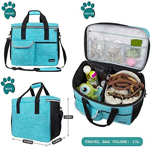 Bolsa de viagem para cães Petami, Organizador da Tote Aputline aprovou com bolsos multifuncionais,