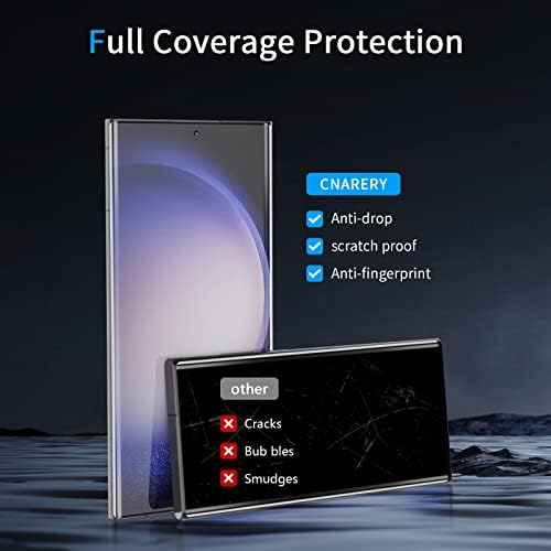 Protetor de tela de privacidade da CNARERY para Samsung Galaxy S23 Ultra 5G, [2 pacote] Anti-espião