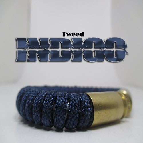 Indigo tweed paracord 40 calibre bullet cushing pulseira