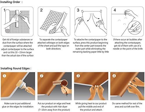 Peelely Peel & Stick Shelf Liner Removable Combattop Protect Paper Decorativo Escola Decorativa Cabinetes