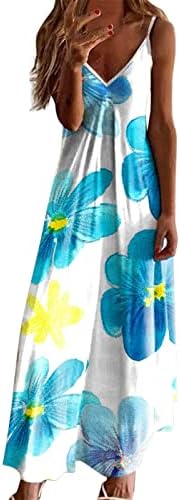 Vestidos maxi de manga longa de Miashui para mulheres de verão elegante elegante e sem mangas impressão