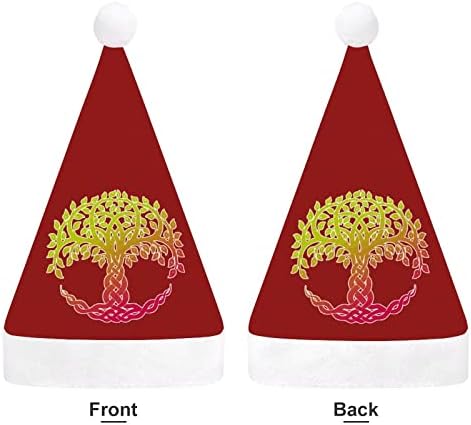 Árvore da vida chapéu de natal chapéu de Papai Noel para adultos unissex Comfort Classic Natal Cap para o