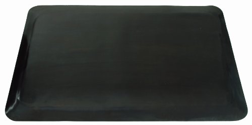 Menda 35999 Borracha Anti-fada Fatiga tapete, para áreas úmidas ou secas, 3 'largura x 5' comprimento x 1/2 de espessura, preto sólido